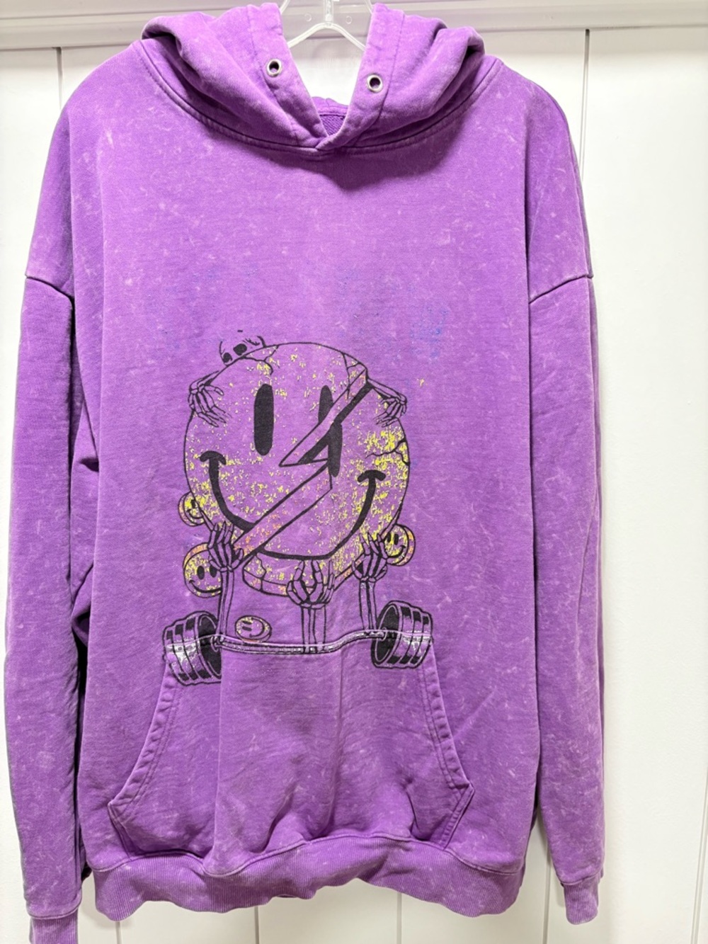 Kill Crew Purple Graphic Pullover Hoodie with Gold Accent